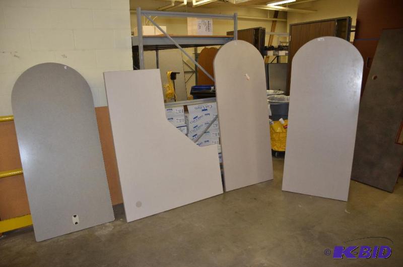 lot 121 image: Cubicle desk tops - 56x56, 60x29", 66x29...