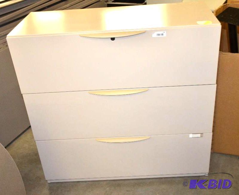 lot 129 image: Metal file cabinet 18x42x40"...