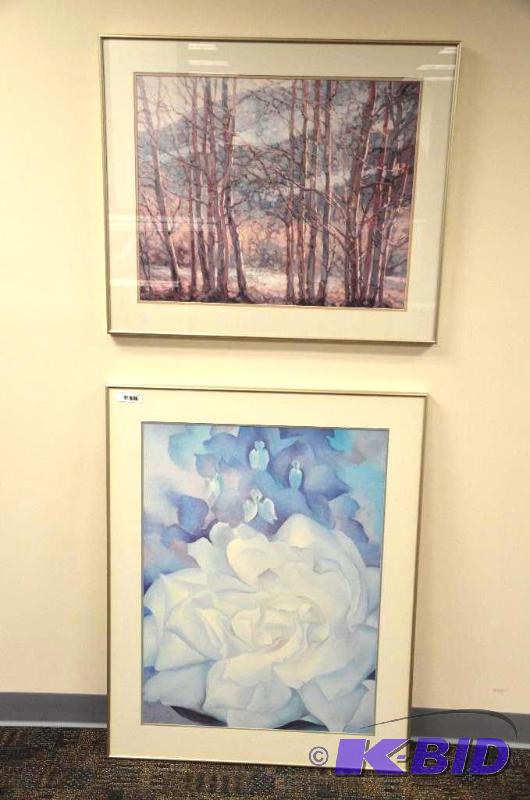 lot 13 image: Two framed prints, one by Fossel, 32x40"...