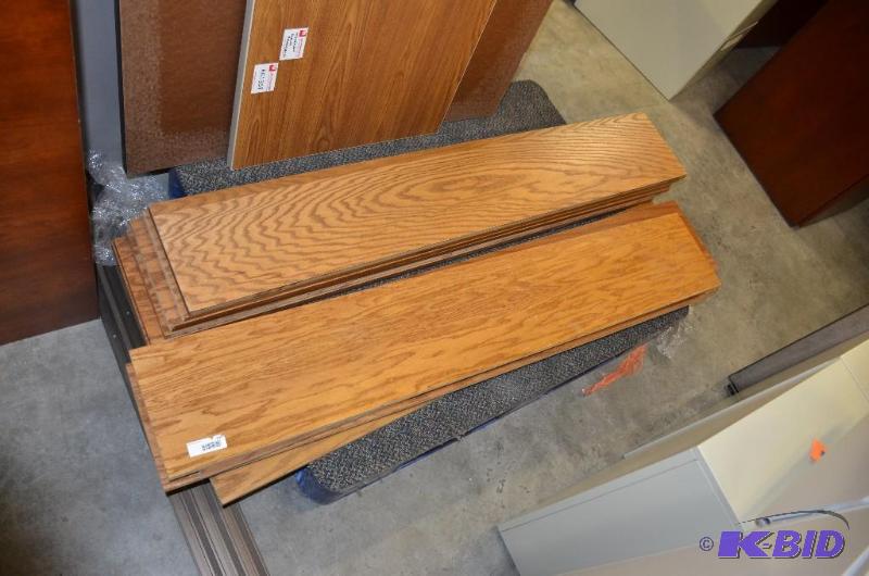 lot 133 image: wood shelves 60x10". Approx 14...