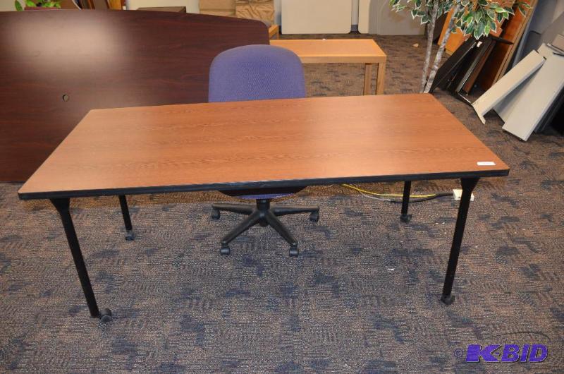 lot 150 image: table  desk 36x72", chairs not included...
