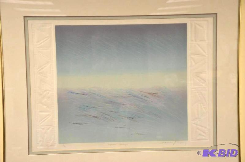 lot 16 image: Framed water color &quotImpressions Landscpe...