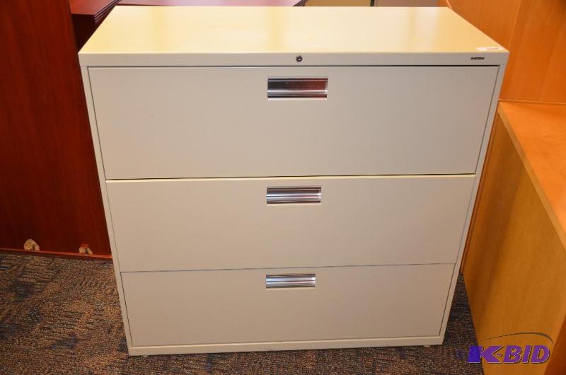 lot 184 image: metal file cabinet 2 drawer 42x42x19"...