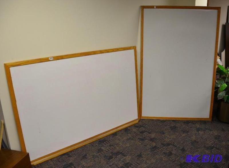 lot 199 image: 2 white dry erase boards 48x72"...