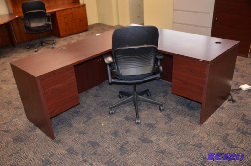 lot 3 image: HON desk 66x30" & second part is 24...