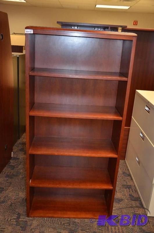 lot 41 image: Wood bookshelf 66x32x13"...
