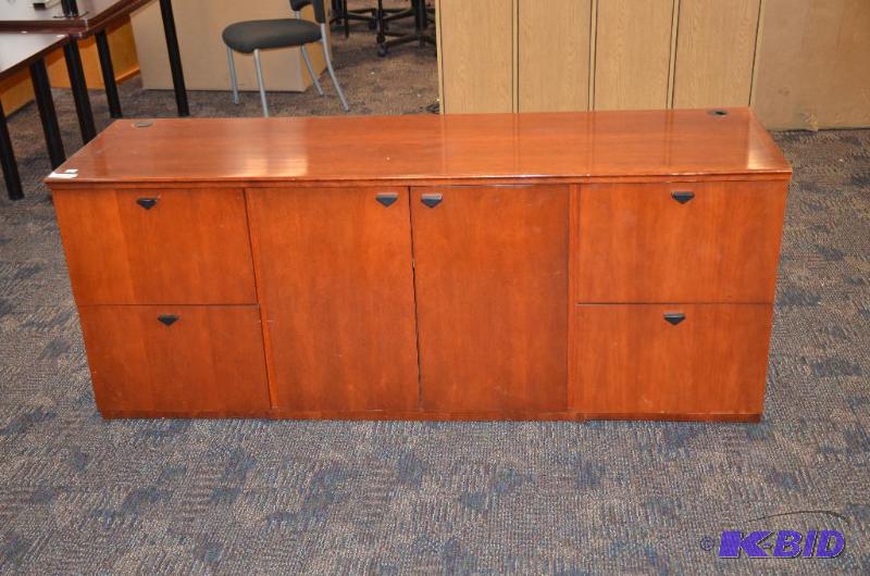 lot 54 image: National wood cabinet 72x21x30"...