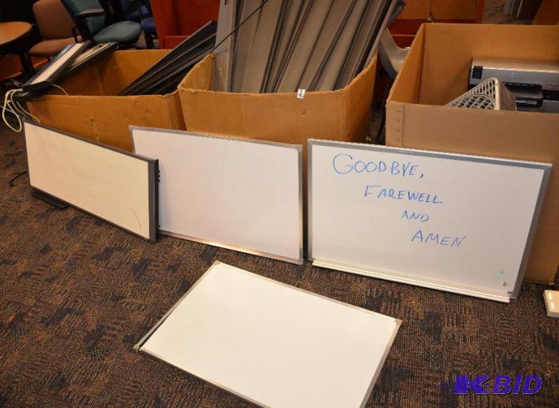lot 56 image: Modular office cubicle wall hardware (2 large...