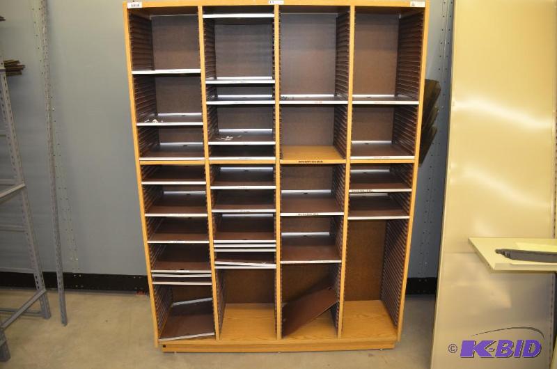 lot 60 image: Mail box station , adjustable shelves, 76x54&...
