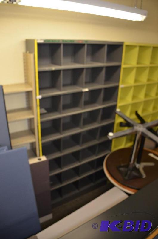 lot 65 image: Metal storage cubicles. Each cube is 12"...