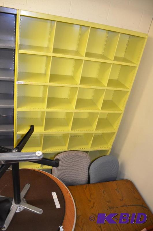 lot 66 image: Metal storage cubicles. Each cube is 12"...