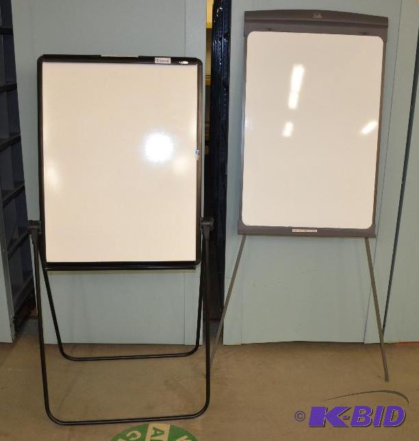 lot 67 image: Two Quartet white boards 30x75" & 32...