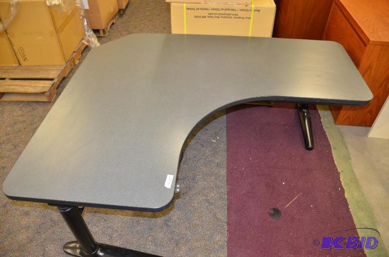 lot 69 image: Motorized Linak desk  table that raises up a...