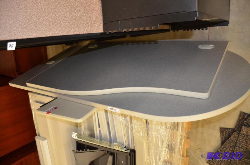 lot 87 image: Cubicle system components - 2 desk tops 64x30...