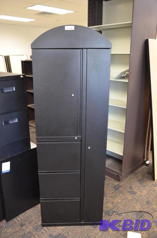lot 9 image: Metal locker with drawers , coat hanging, sto...