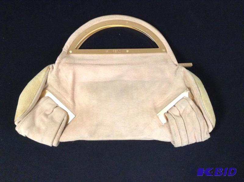 Womens Pink Suede Fendi Handbag
