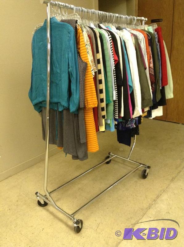 Single Bar Rolling Clothing Rack