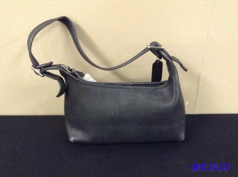 Black Leather Coach Handbag