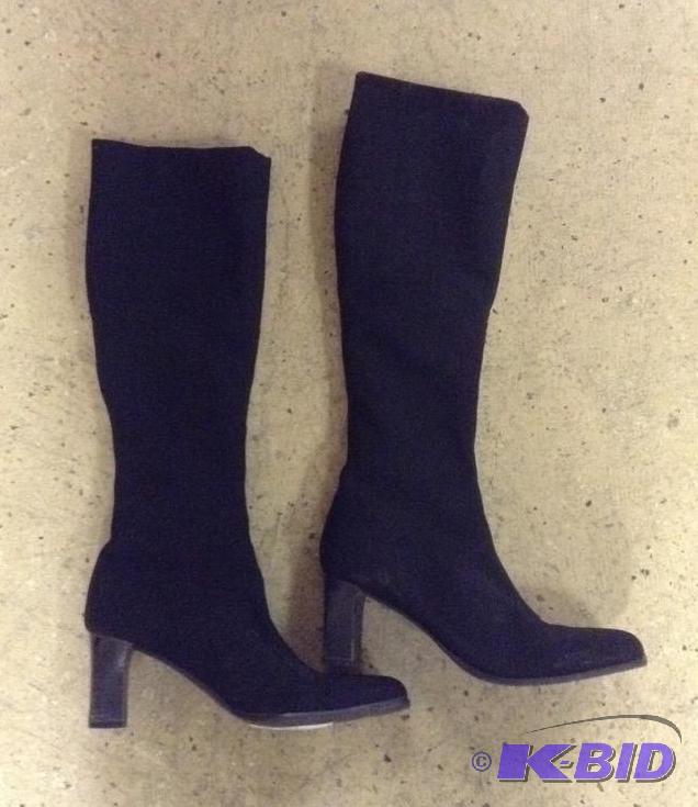 Womens Size 7.5 Black Sesto Meucci Fabric Boots
