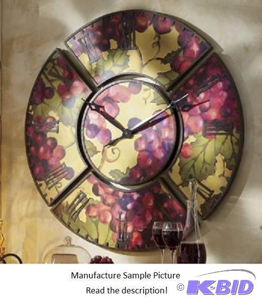 Five Piece Grape Wall Clock - When its time ...