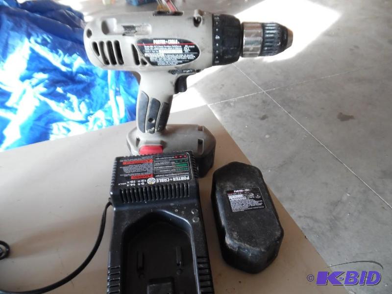 Porter Cable Drill, Charger, and Battery