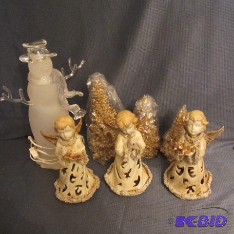 lot 198 image: Angel Tea Lights, Snowman