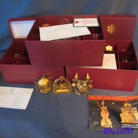 lot 202 image: Gold Christmas Ornaments