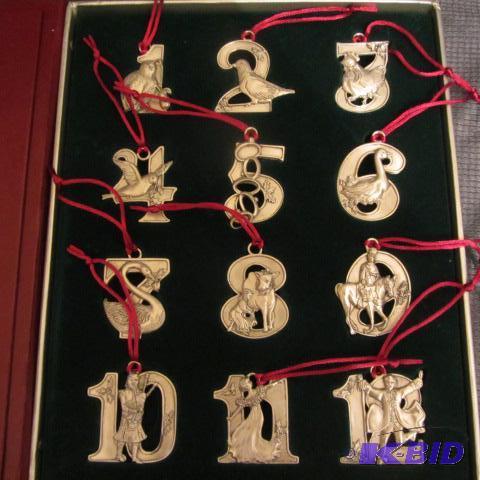 lot 207 image: Pewter 12 Days of Christmas