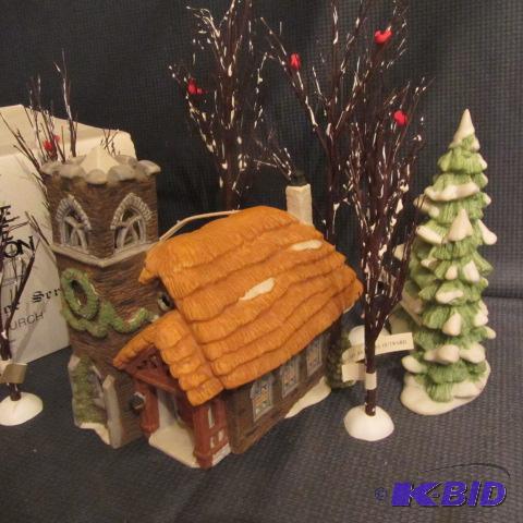 lot 226 image: Dickens Ivy Glen Church, Trees