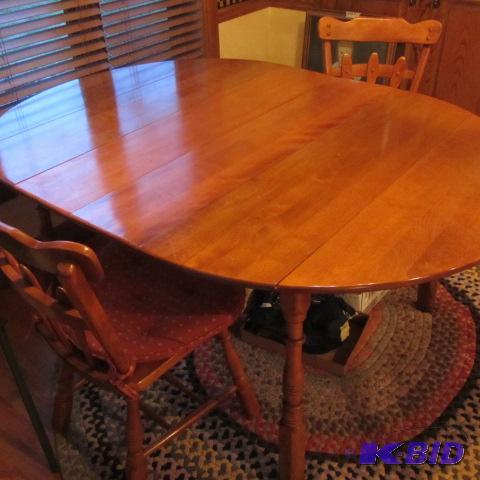 lot 232 image: Maple Drop-leaf Table & Chairs