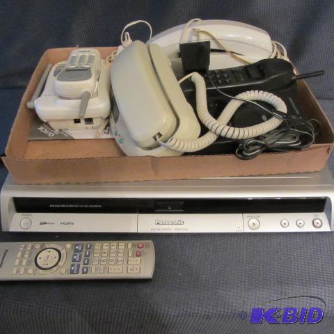 lot 285 image: DVD Recorder, Telephones