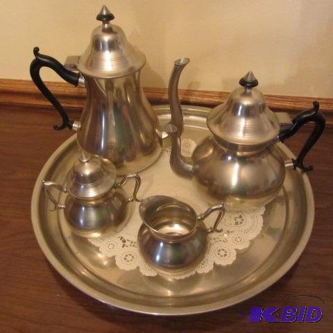 lot 30 image: Pewter Coffee Service