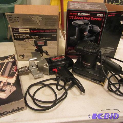 lot 310 image: Craftsman Drill, Guide, Sander