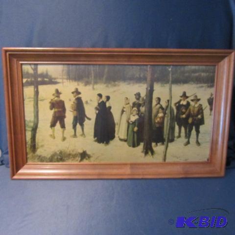 lot 340 image: Vintage Pilgrims Artwork