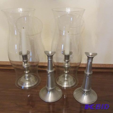 lot 36 image: Pewter Candle Holders