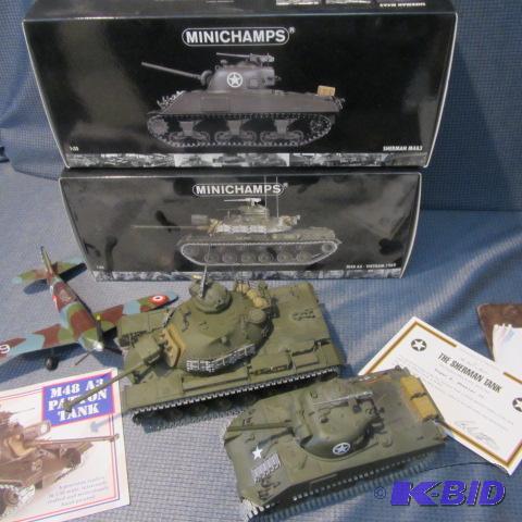 lot 400 image: Patton & Sherman Tanks