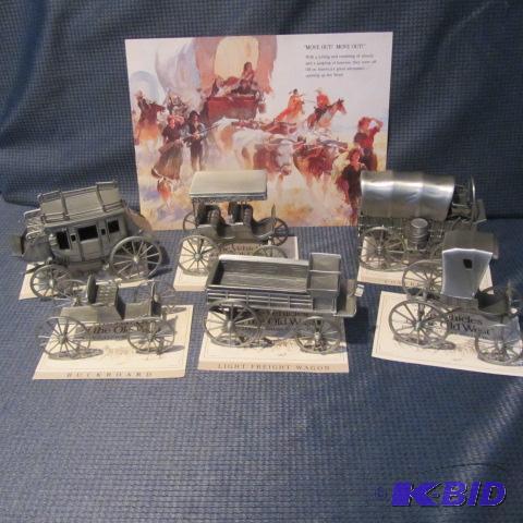 lot 401 image: Pewter Vehicles of the Old West