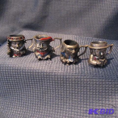 lot 404 image: Pewter Mini Mugs