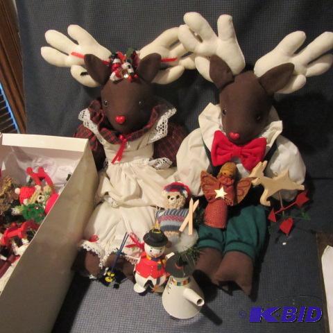 lot 448 image: Reindeer & Tree Ornaments