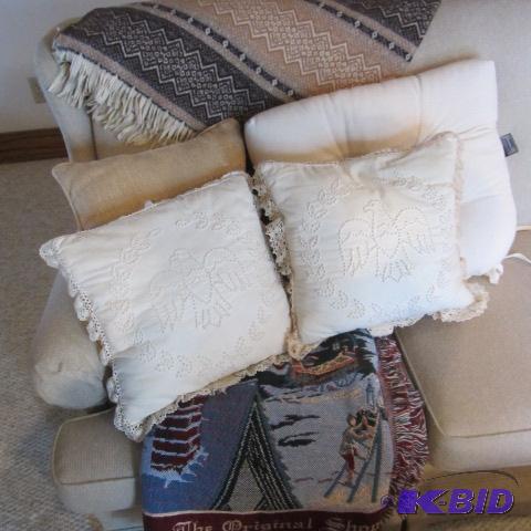 lot 473 image: Wool & Dickens Throws, Pillows