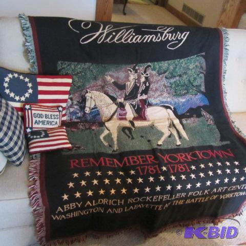 lot 474 image: Yorktown Throw, Pillows