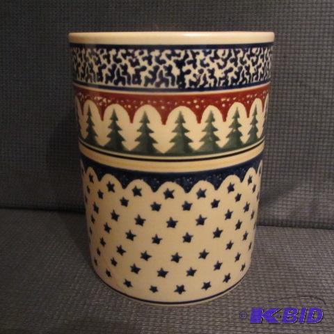 lot 80 image: Boleslawiec Utensil Holder