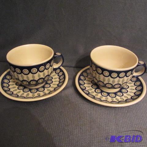 lot 81 image: Boleslawiec Soup Cups