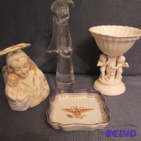 lot 99 image: Head Vase, Angel, Compote