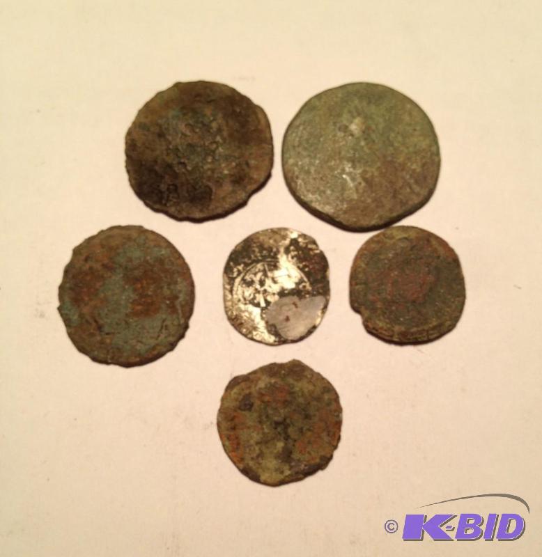 Lot of 5 Ancient Roman 1500 Year Old Coins Mixed RulersTypes