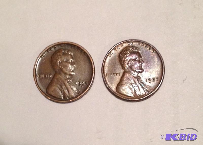 Lot of 2 Better Date Lincolns 1925-S and  1927 Higher Grade