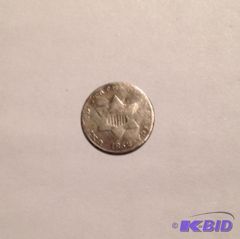 1852 Three Cent Silver  Scarce