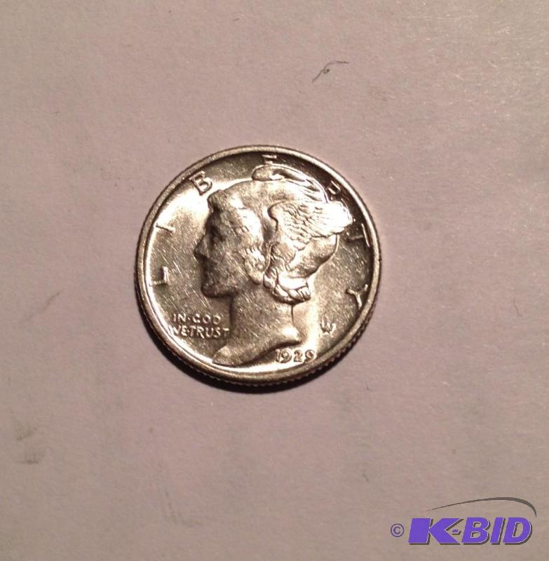 1929 Higher Grade Mercury Dime Minted during the Market Crash of 1929