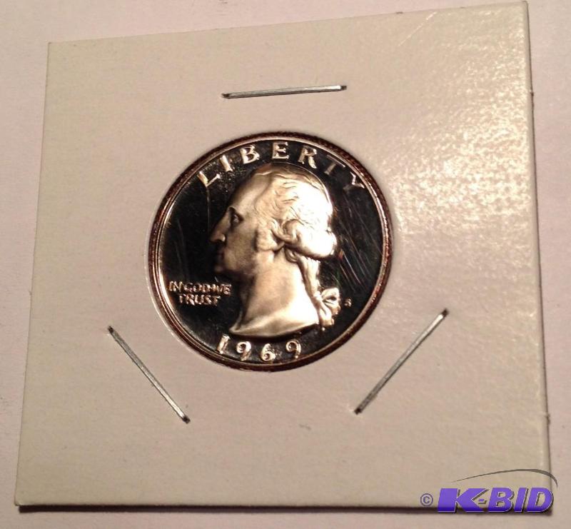 1969-S Washington Proof 69 Ultra Cameo Quarter Super Nice Coin