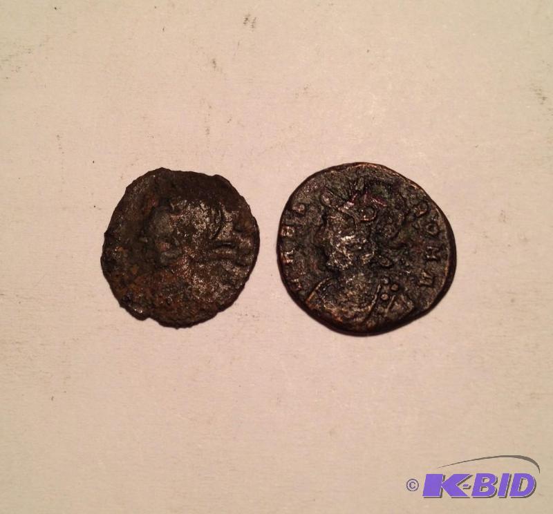 Lot of 2 Ancient Roman She Wolf Coins Romulus and Remus Raised by a She Wolf. 1500  Years Old
